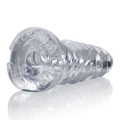 SCREWD super squish corkscrew jackoff toy clear